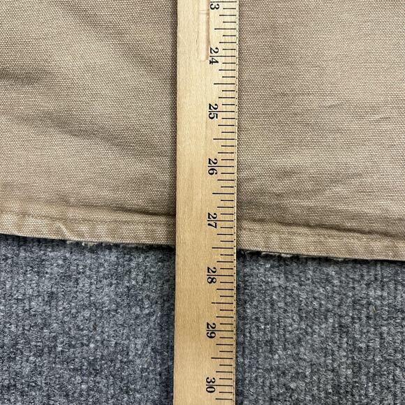 VTG Carhartt Vest Mens 2XL Tan Sherpa Lined Workwear Zip Front V13SDL Made USA - Picture 6 of 8